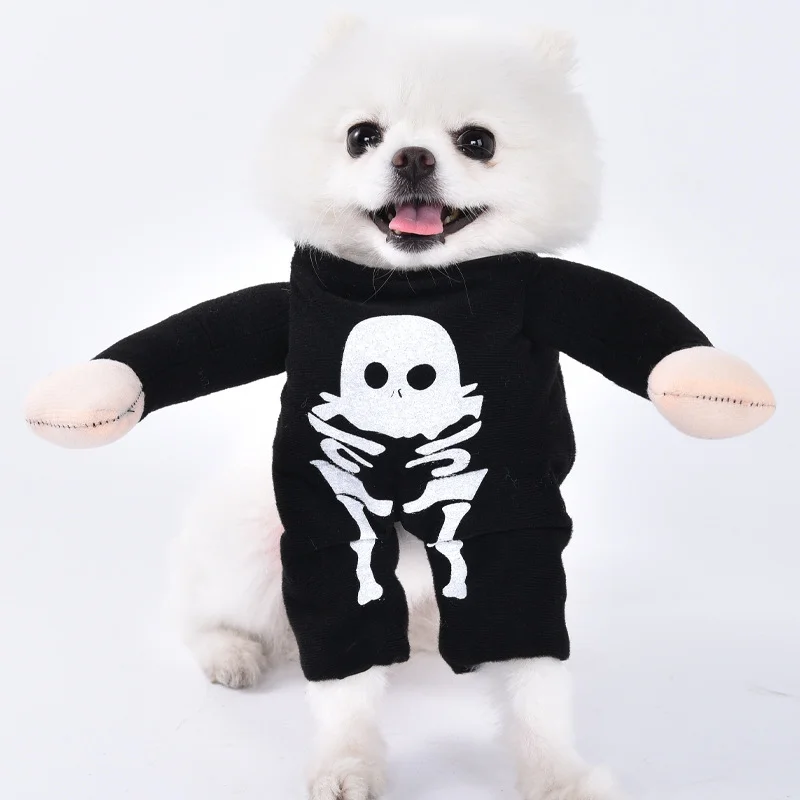 2024 New Halloween Cosplay Costume Halloween Collection Suitable for Puppy Cat Spider Vampire Witch Skeleton