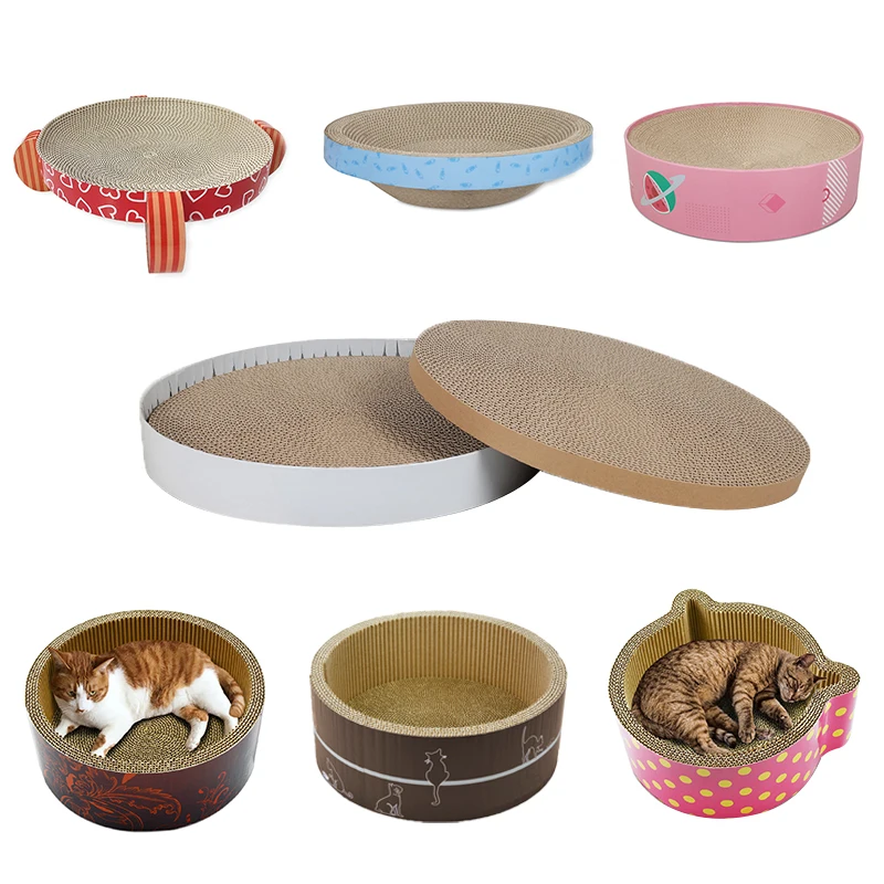 BunnyHi MZB002 Customized Pet Supplies Corrugated Cardboard Cat Scratcher for Cat Rest Active Play and Relieves Stress