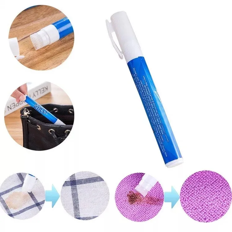 OEM plastic useful emergency cloth stain remover scouring liquid stick cleaner decontamination fabric bleach pen with key chain