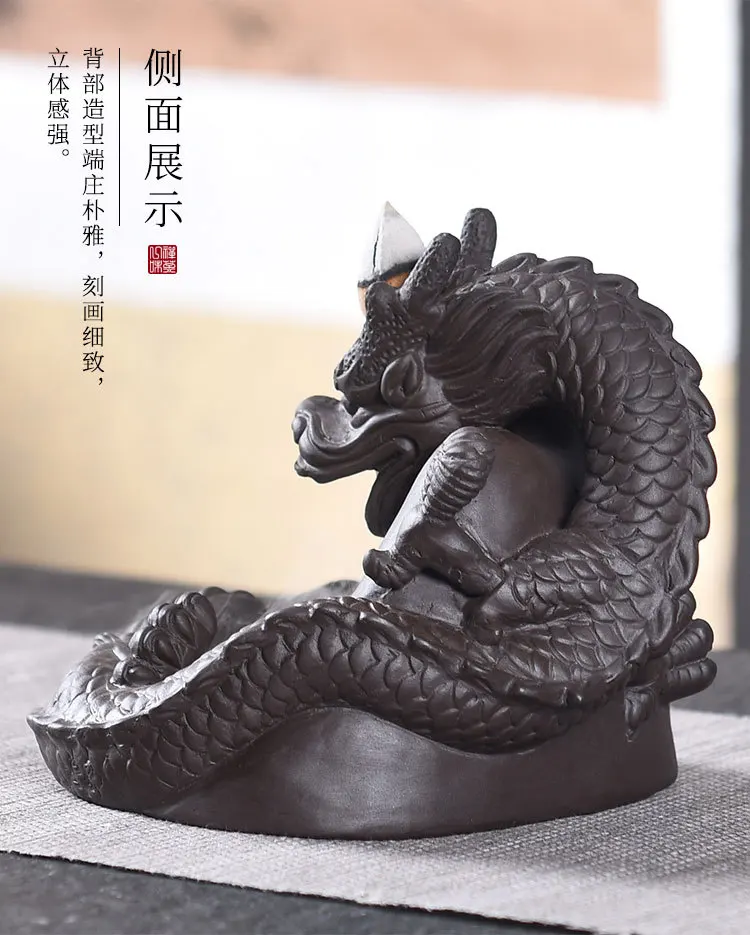 Orthodox Incense New Burner Mubkhar Incense Burner Waterfall Smoke Dragon Incense Holder Custom Dragon Head Stone Ceramic 800g