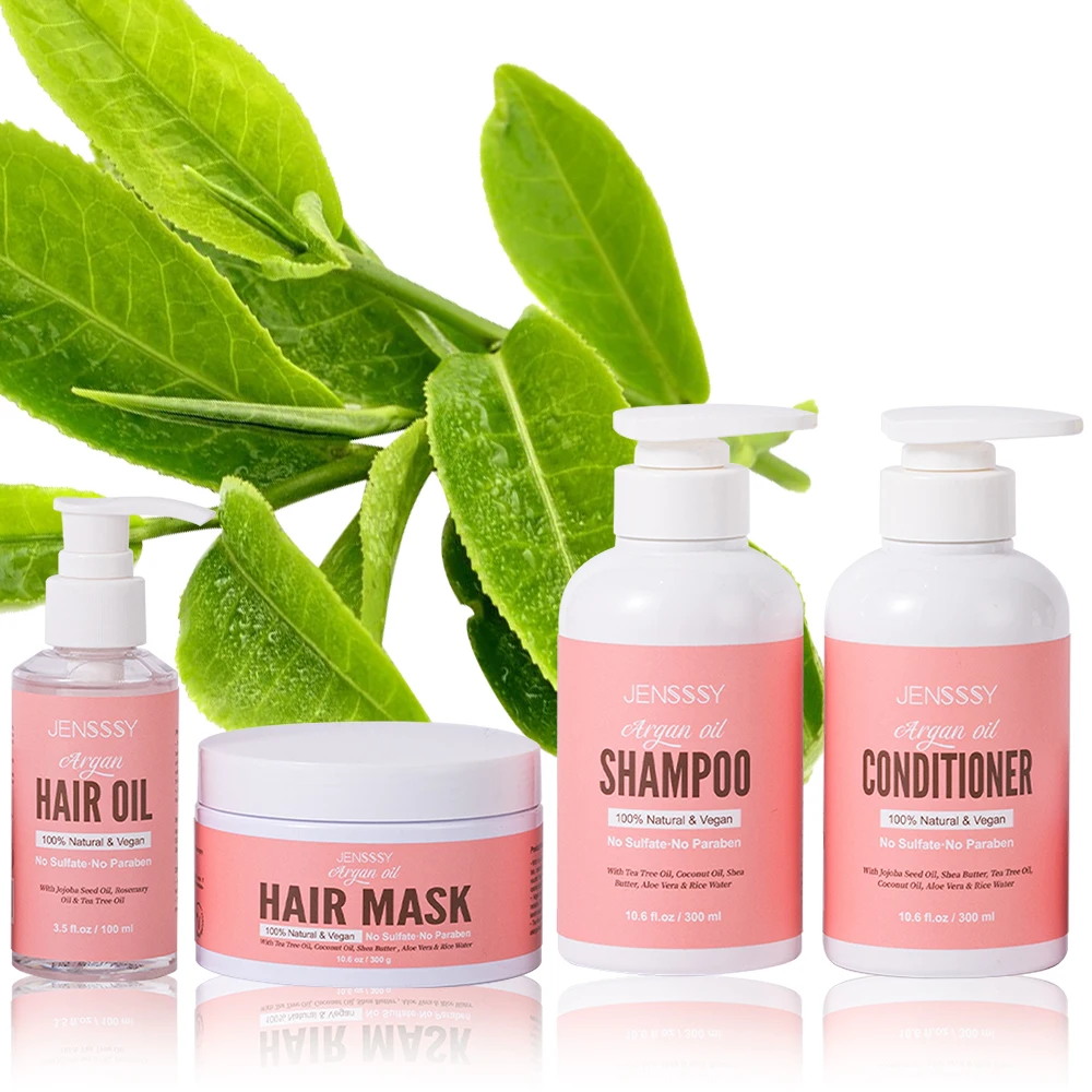 Sulfate Free Rosemary hair growth oil shampoo private label organic caffeine biotin natural hair care set for all hair types