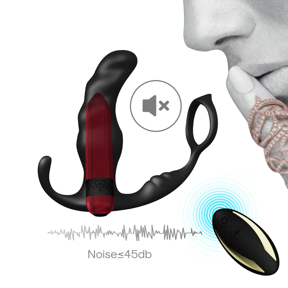9 vibration modes prostate massage device male butt masturbator with penis cock ring