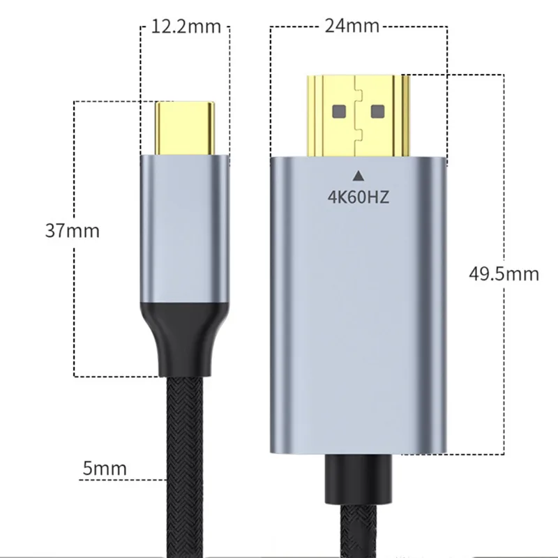 type-c to HDMI adapter cable 4K mobile phone computer monitor same projection display panel cable HD replacement type c to HDMI