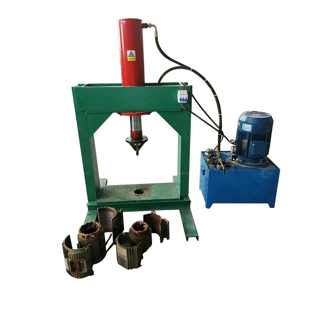 Metal Recycling Engines Scrap Used Motor Separating Machine Cutting Electric Motor Coil Machine