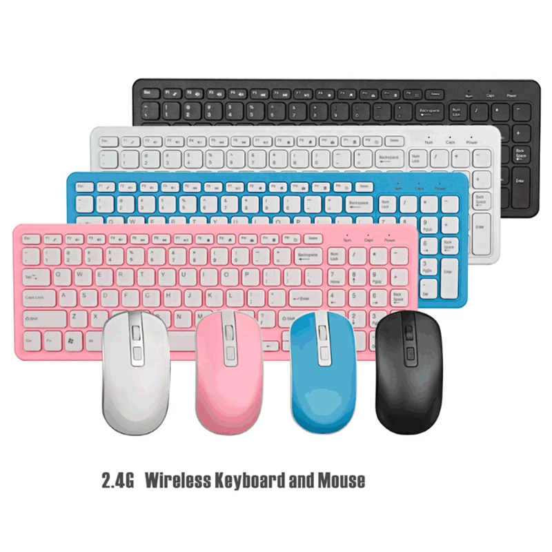 Wireless Keyboard And Mouse 2-Level Dpi Adjustable Wireless Mouse And 2.4Ghz Computer Keyboard