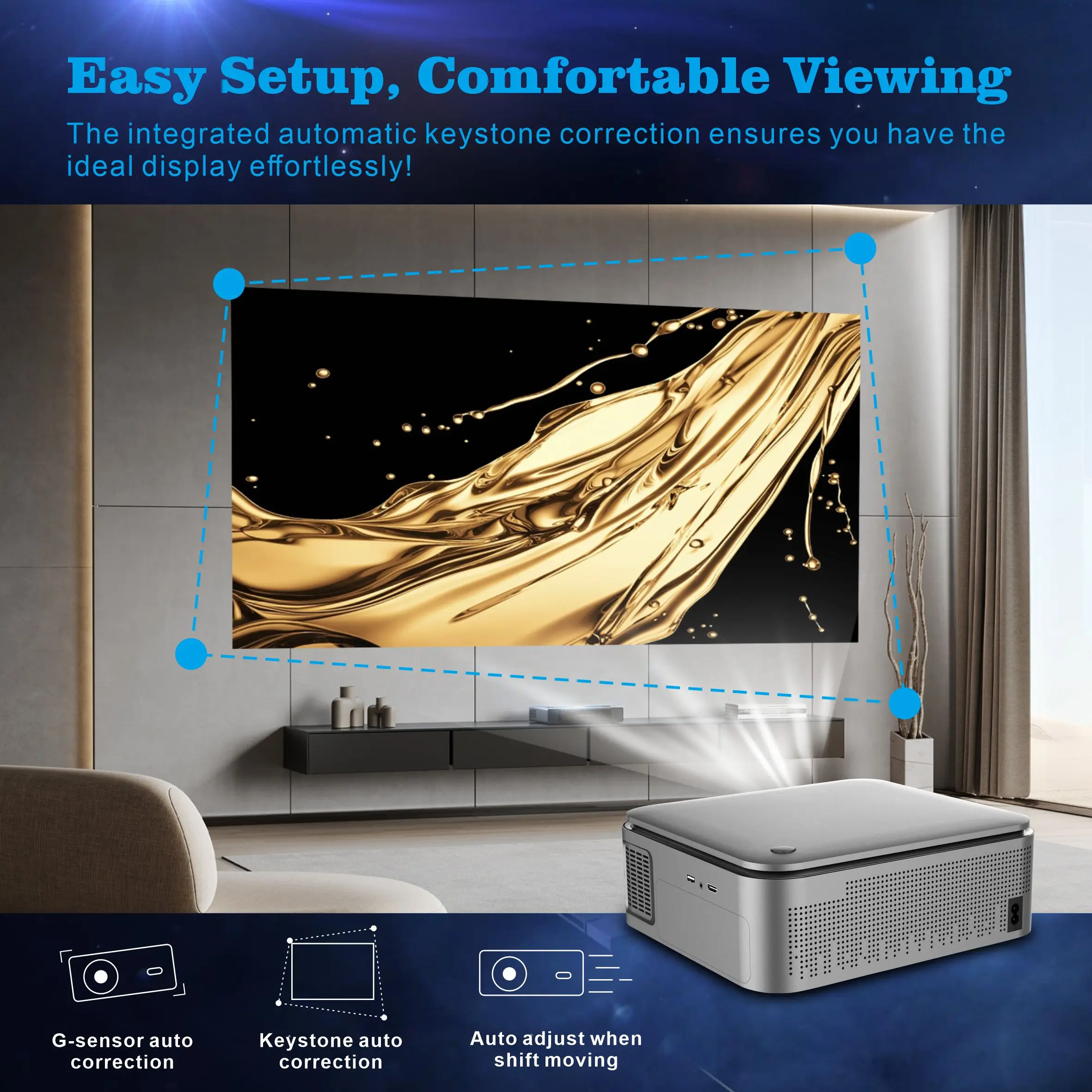 New HD 1080P Projector HY450 for Business Home Theater Cinema 300LM Movie Projector Portable outdoor 4k projector