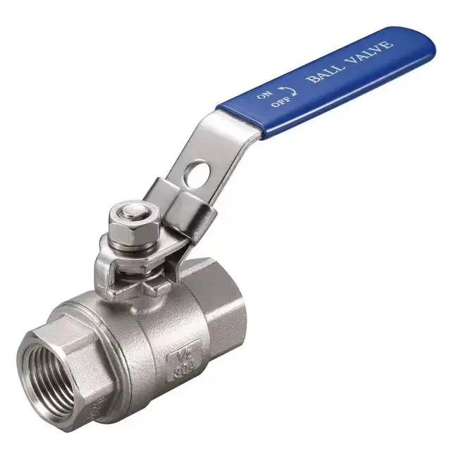 SANTHAI 304/316L Stainless Steel BSP NPT Pull Handle 2pc Ball Valve With Internal Thread