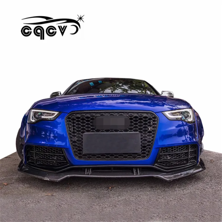 High quality CQCV style wider body kit for Audi A5 RS5 style front bumper and wider flare carbon fiber spoiler for AUDI A5 S5