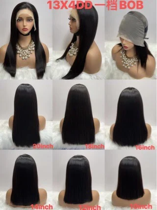 High Quality 13x4 Super Double Drawn Bone Straight Human Hair Wigs Superior High Density with Factory Price