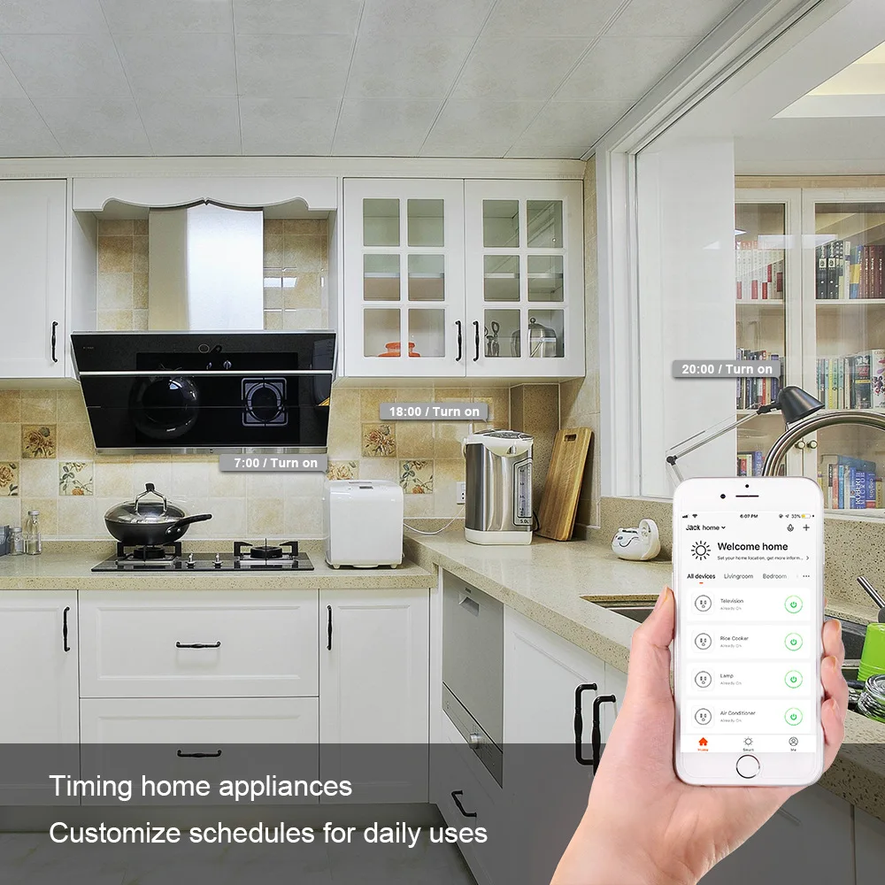  Умная розетка с пультом дистанционного управления Alexa Smart