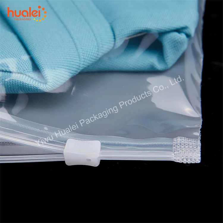 Custom Logo Frosted EVA PVC PE LDPE Plastic Zipper Ziplock Zip Lock Bag Packing Bag Clothes Clothing t-shirt Zipper Bag
