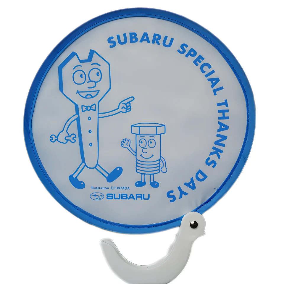 customized sublimation round fan Nylon folding fan with pouch