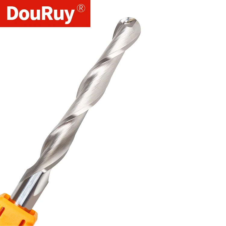 DouRuy Solid carbide 2 Flute Ball End General Purpose End Mill Uncoated