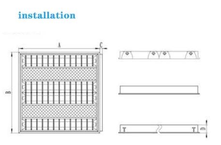 Hot Selling Good Quality New LED Grill Light T5 Bar Ceiling Recessed Light