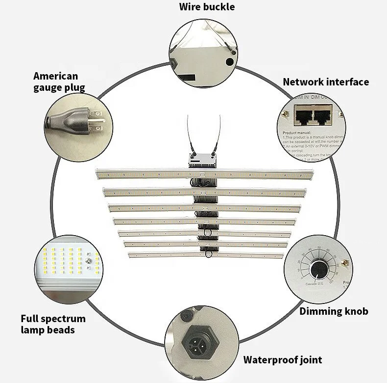 Factory sale 480w 640w 1000w plant lamp full spectrum lm 301b 301h uv ir bar foldable LM301B LM301H EVO led grow light