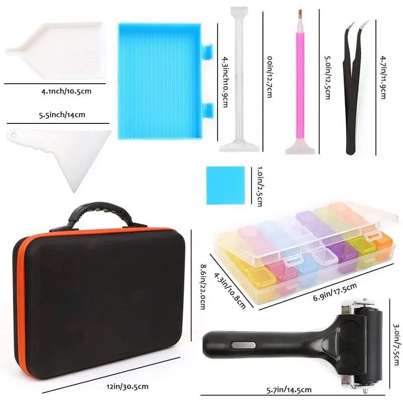 Large Capacity 28 Grid Jewelry 5D Diamond Painting Tools Tray For Diamond Painting Box Insert Set And Accessories Kits For Adult