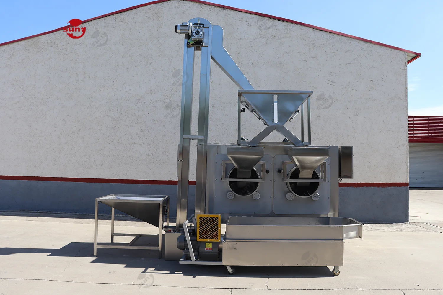 CE peanut batch roaster machine groundnut roasting line soybeans cashew sesame seeds roasting machine