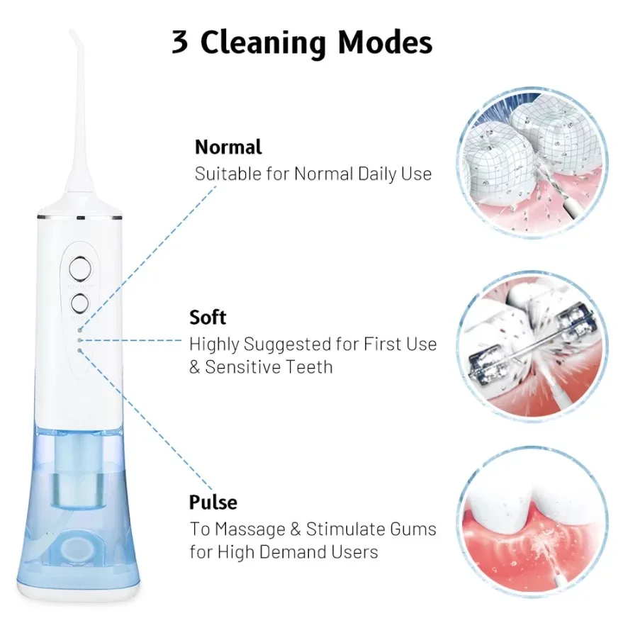 CE certified home dental care portable USB rechargeable water floss OEM