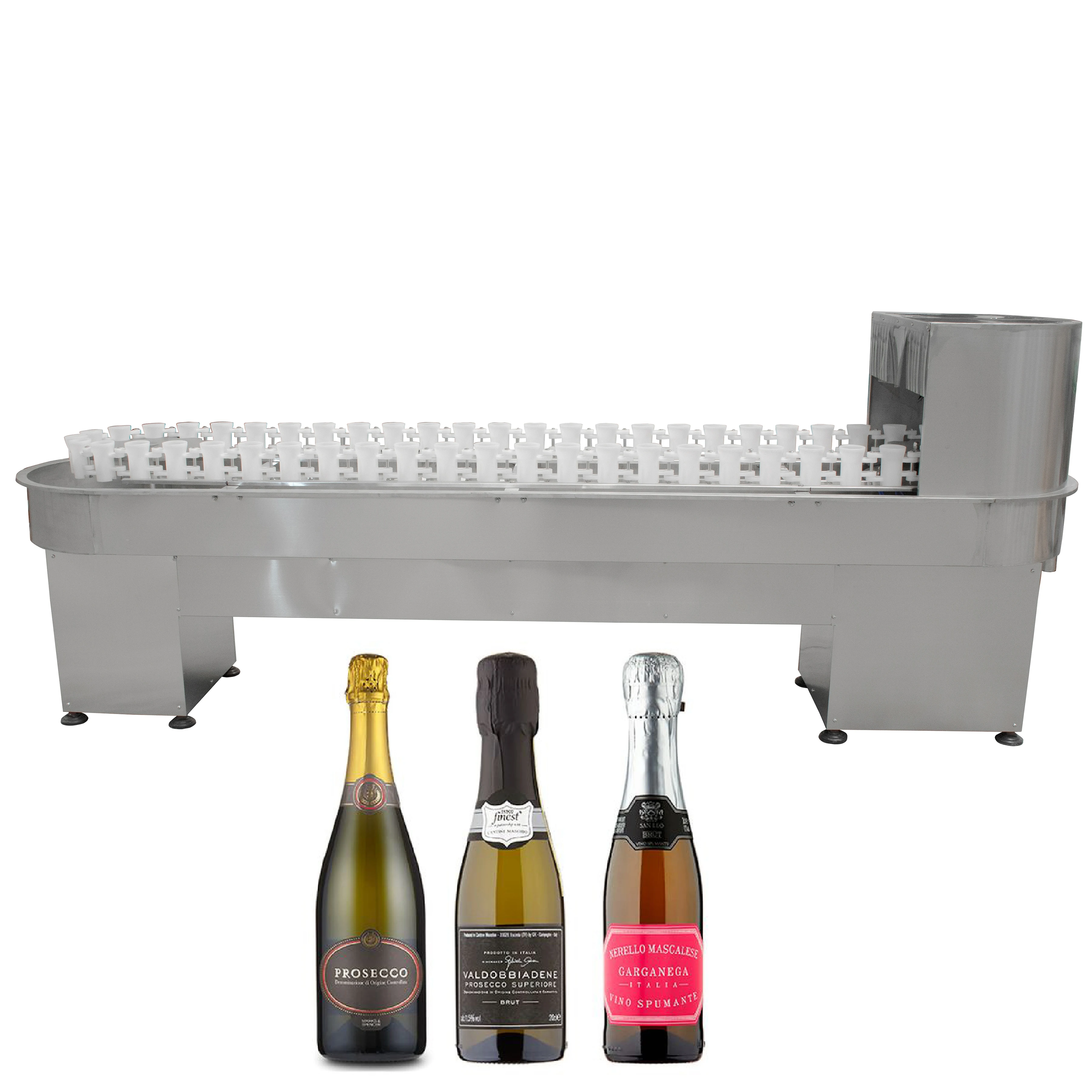 Semi-automatic wine water beverage juice beer glass plastic bottle washer