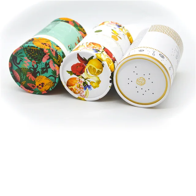 Custom food grade luxury round box cardboard paper tubes cylinder for cosmetic oil