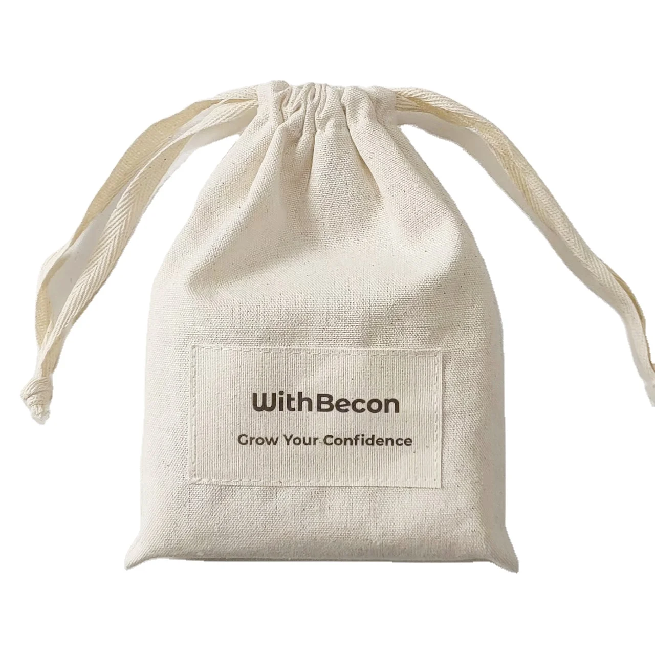 Custom Logo Printed Gift Canvas Cotton Double String Handbag Shoe Dust Drawstring Bag wholesale