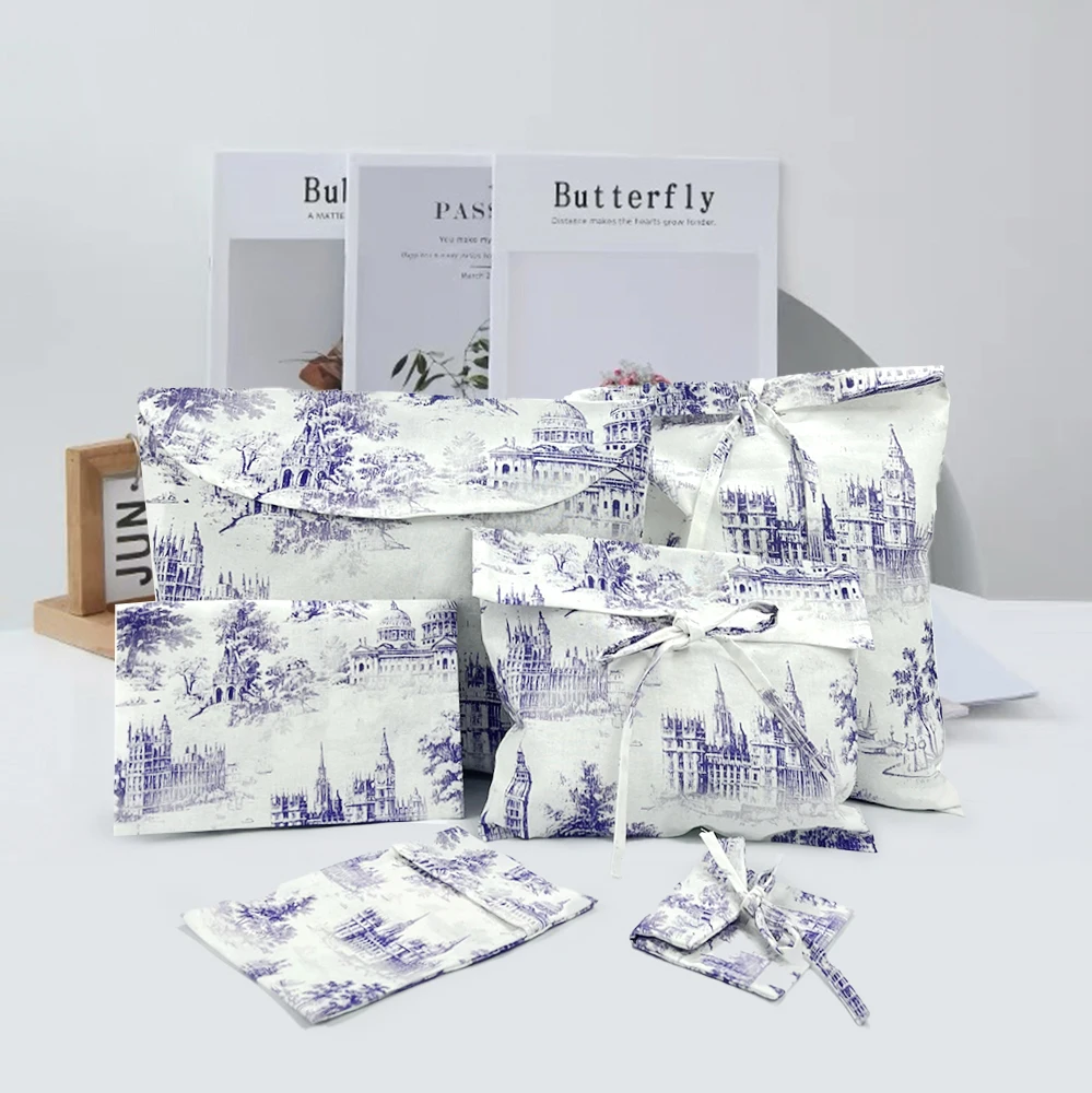 Wholesale Custom Various Size Style Digital Printed Pouch Pillow Child Clothing Packaging Cotton Envelope Bag