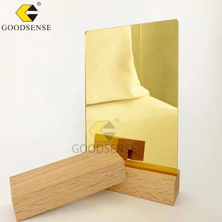 Goodsense Large Adhesive 3D Wall Sticker Gold Mirror Acrylic Sheet Manufacturer