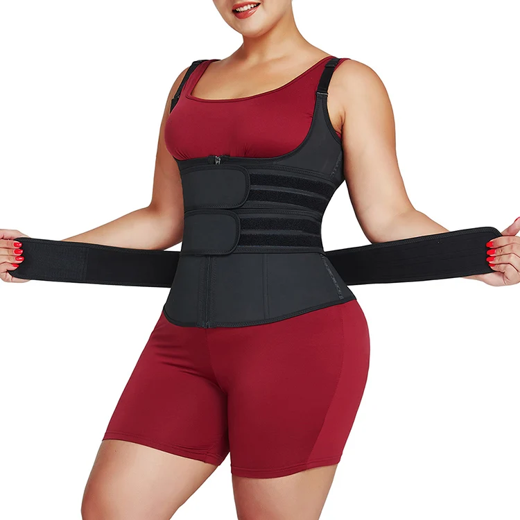 
Dropshipping Plus Size Latex 3 Strap Waist Trainers Plus Size Custom Women Waist Trainer Vest 