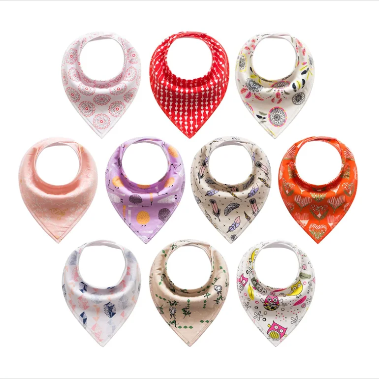 Custom Print Organic Cotton Disposable Baby Clothing Bib