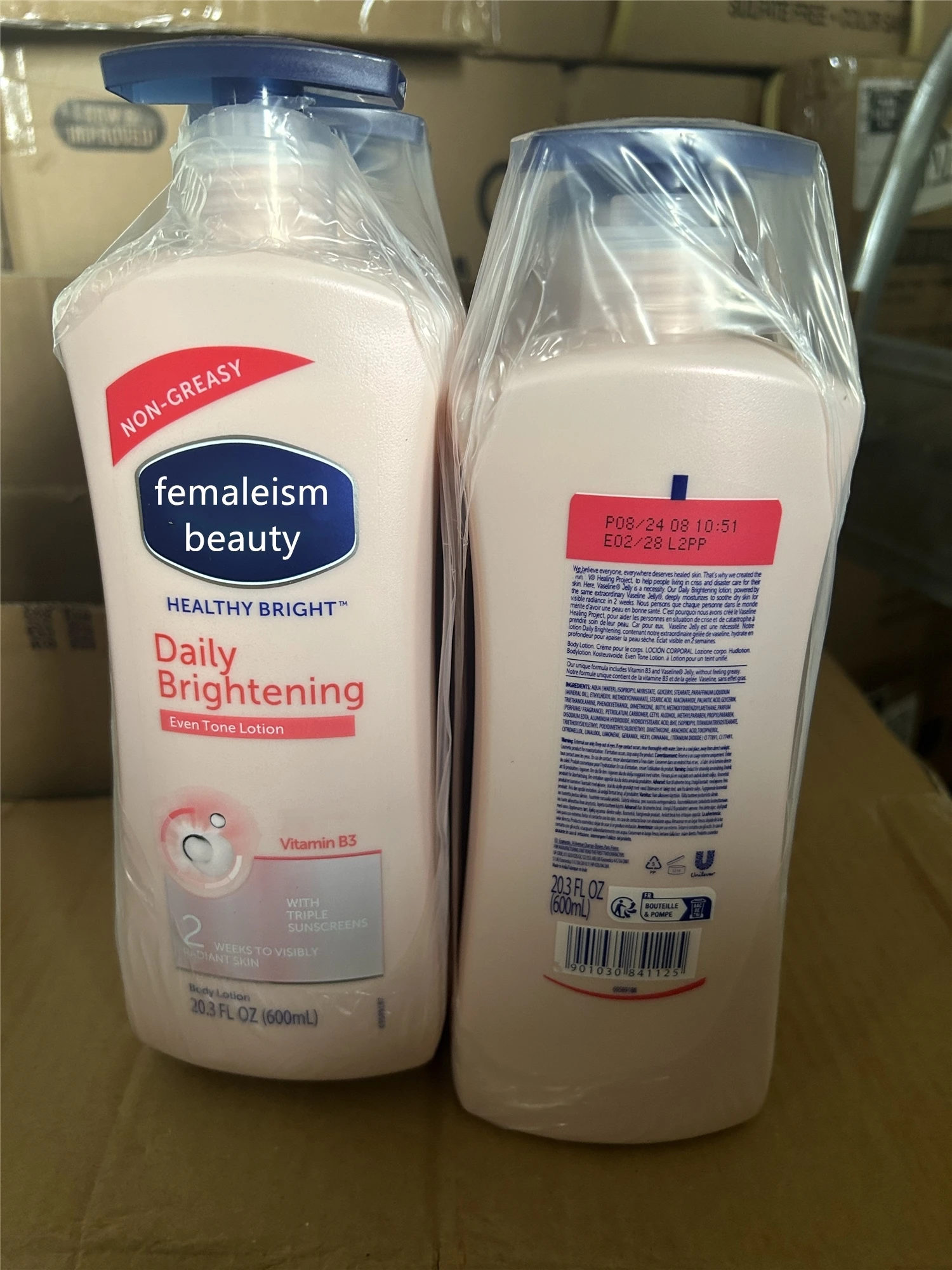 Femaleism Beauty body lotion 600ml 400ml Cocoa Radiant Essential healing Aloe Soothe Intensive Care Body Lotion for Dry Skin