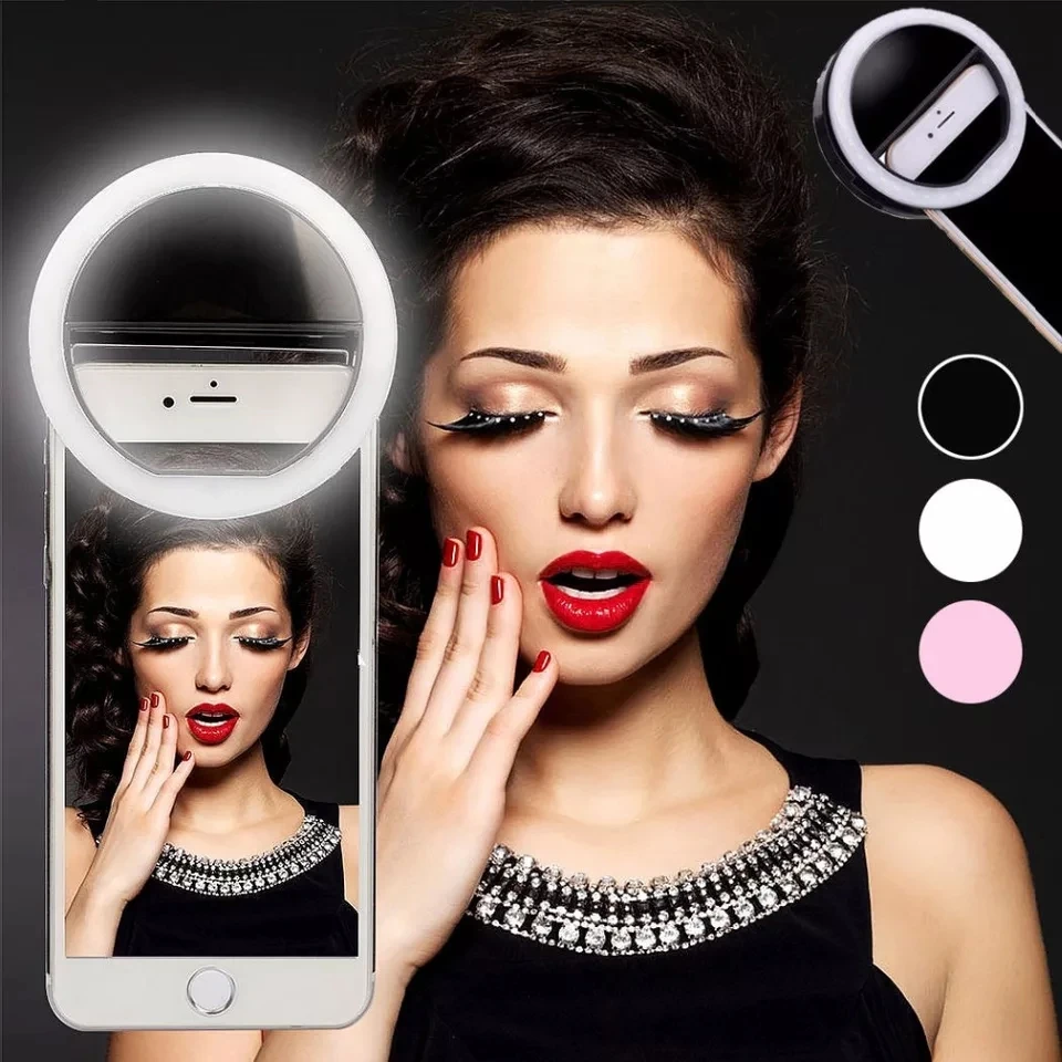 Junnx OEM/ODM Portable Universal Selfie Lamp Charging Phones Photo Night Luminous Ring Clip Light Led fill Light for Phone