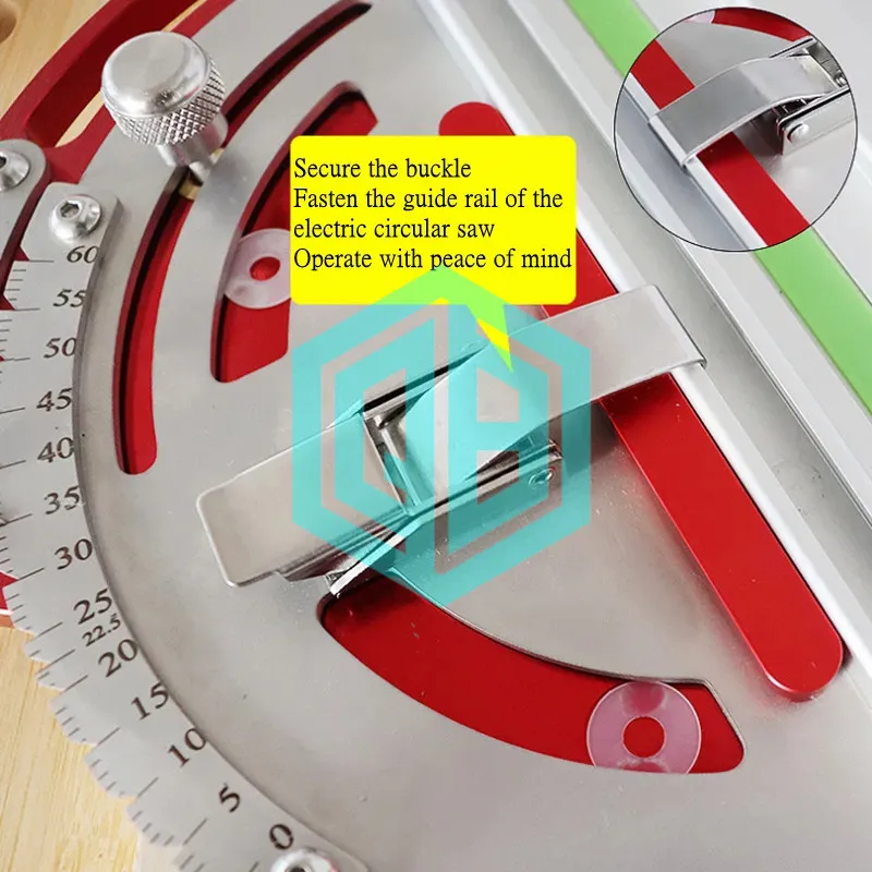 Woodworking Adjustable Angle Guide Rail Clamp for Electric Circular Saw Engraving Machine Angle Cutting Board Auxiliary Tool