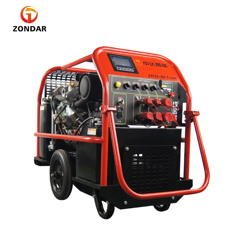35hp  Portable Mobile Gasoline Display Screen Hydraulic Power Unit Without Electric for Emergency Rescue
