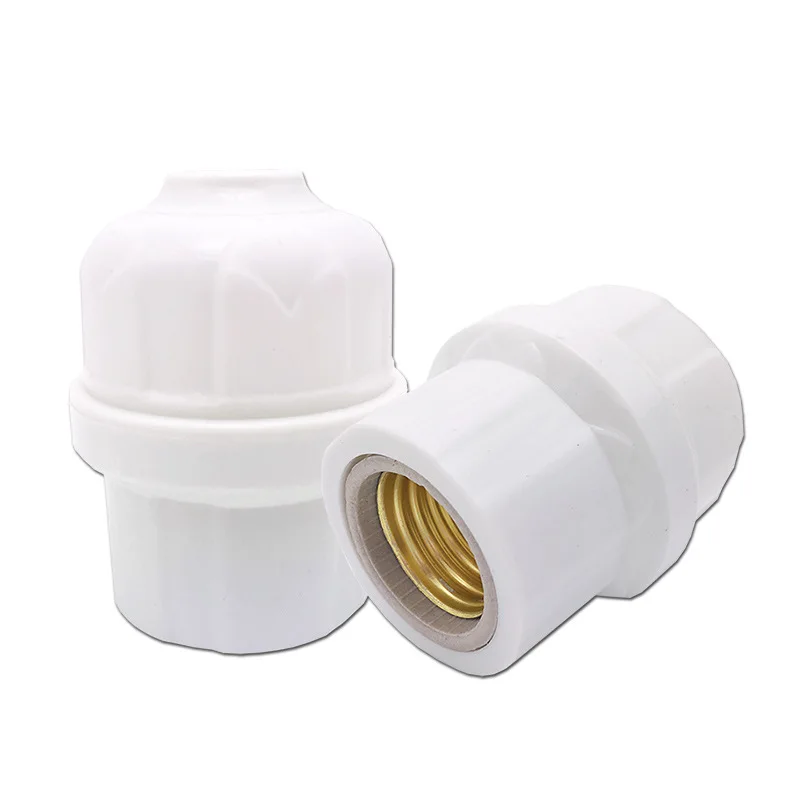 High Quality Suspended Screw E27 Lamp Holders Porcelain White Bakelite High Temperature Resistant Flame Retardant Head Bulb Base