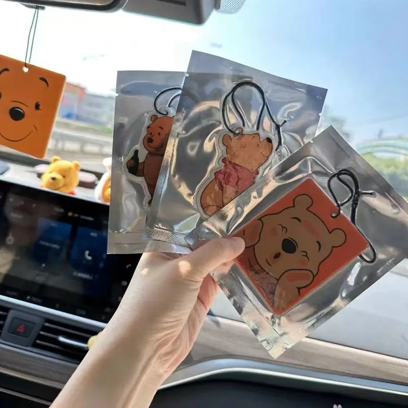 High quality Custom 2024 cartoon teddy bear 2mm cotton paper cute air freshener for car