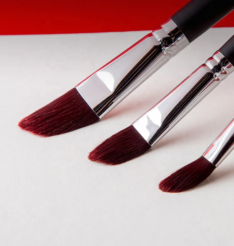 Weasel hair #102 filbert head black handle artist brush for sale, brush maker, fine brush