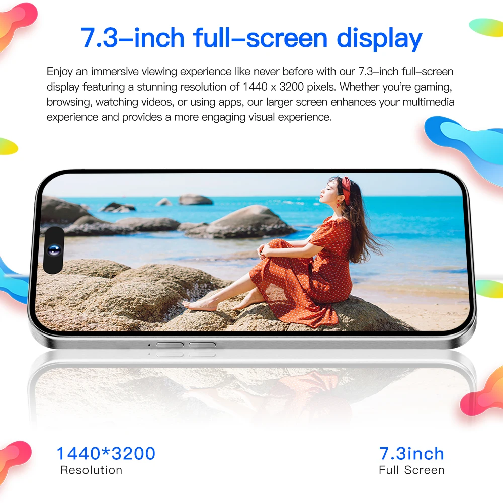 5g Dual Sim Card I 15 Phone 15 Pro Max 5g Smartphones Smart Phone AMOLED Vivo T3x 5g Phone 1511 Box Speaker Global Version 65W