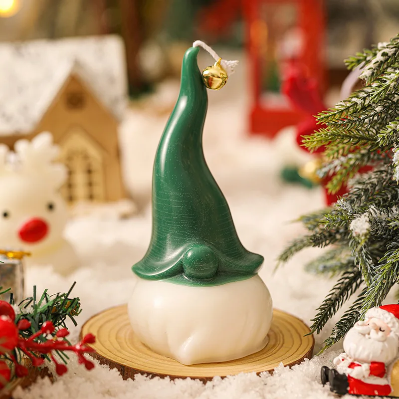 Стереоскопическая ароматическая свеча в форме Санта-Клауса соевый воск ручной работы Рождественская для домашнего декора