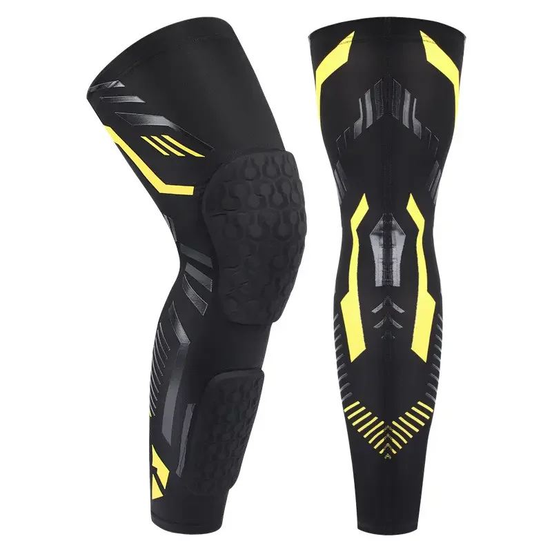 Youth Adult Volleyball Football Basketball Sports Knee Pads Thick Sponge Anti-slip Collision Long Compression Leg Sleeves Braces
