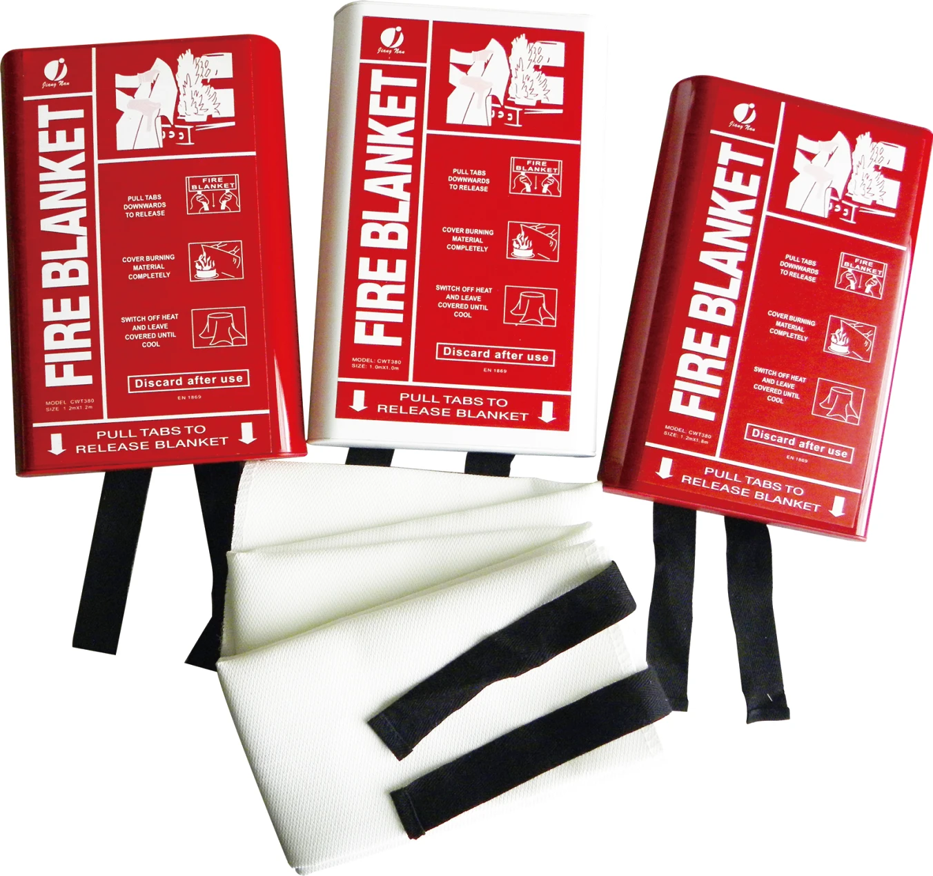 Fire Blanket with Silicone Coated in PVC hanging Bag fire Retardant Protection Fiberglass FIre Blanket for Sale