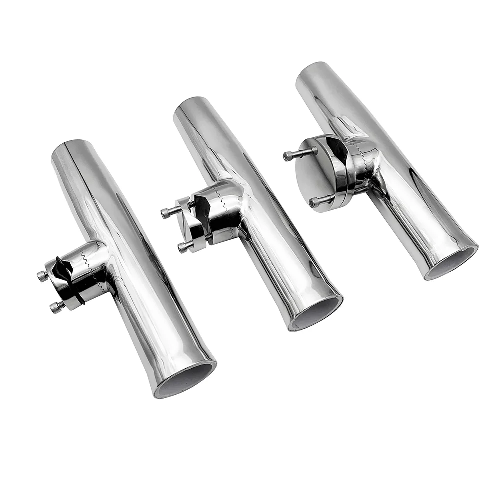 AISI316 Stainless Steel Boat Accessories Marine Rail Clamp-On Swivel Rod Holders For Boats
