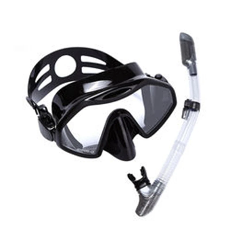 Snorkeling Diving Mask Snorkel Anti-fog Swimming Wide Vision Tempered Glasses Breath Tube