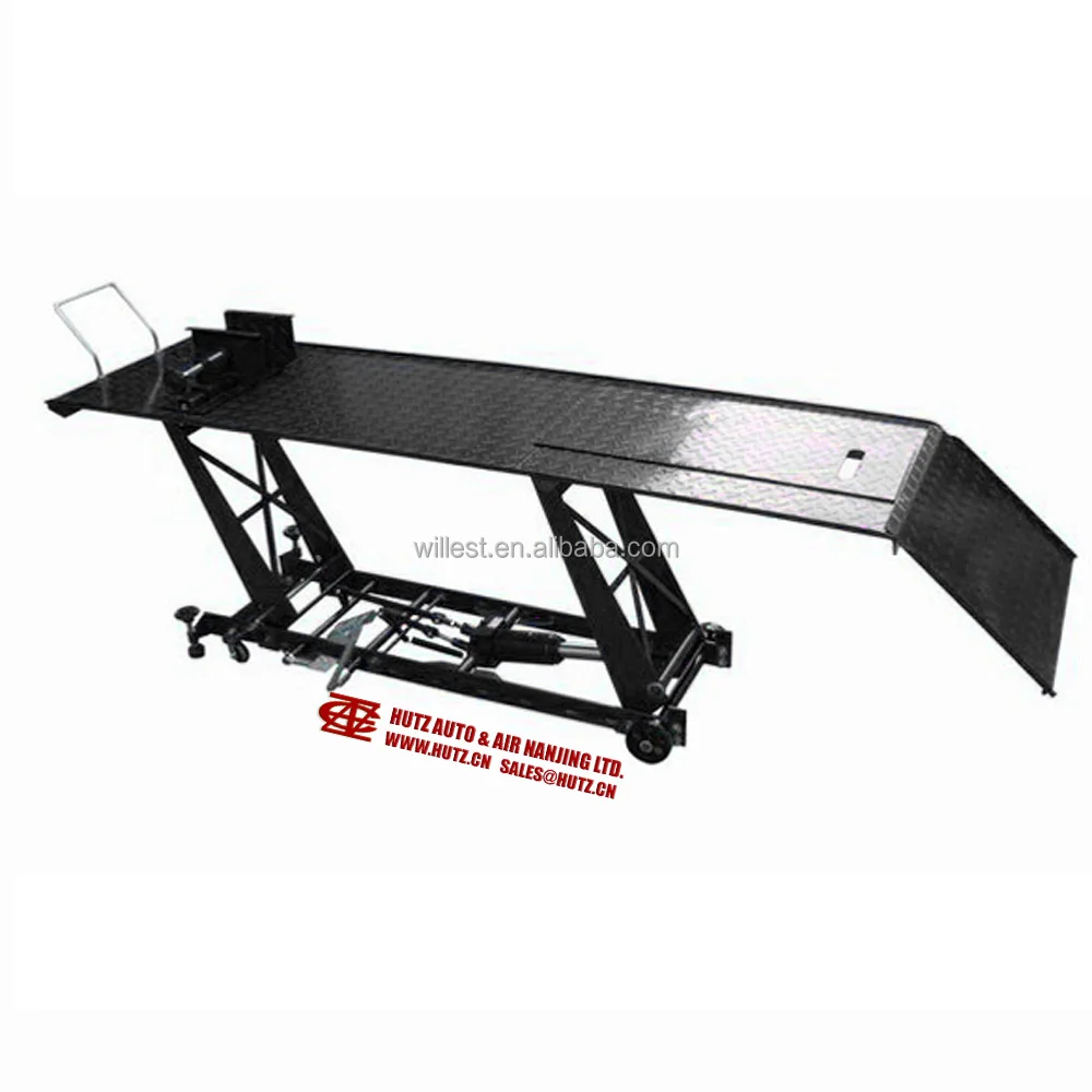 HUTZ Motorcycle Lift 1000 LBS AL10HP150 Capacity Lift ATV Lift Bike Stand Jack Table