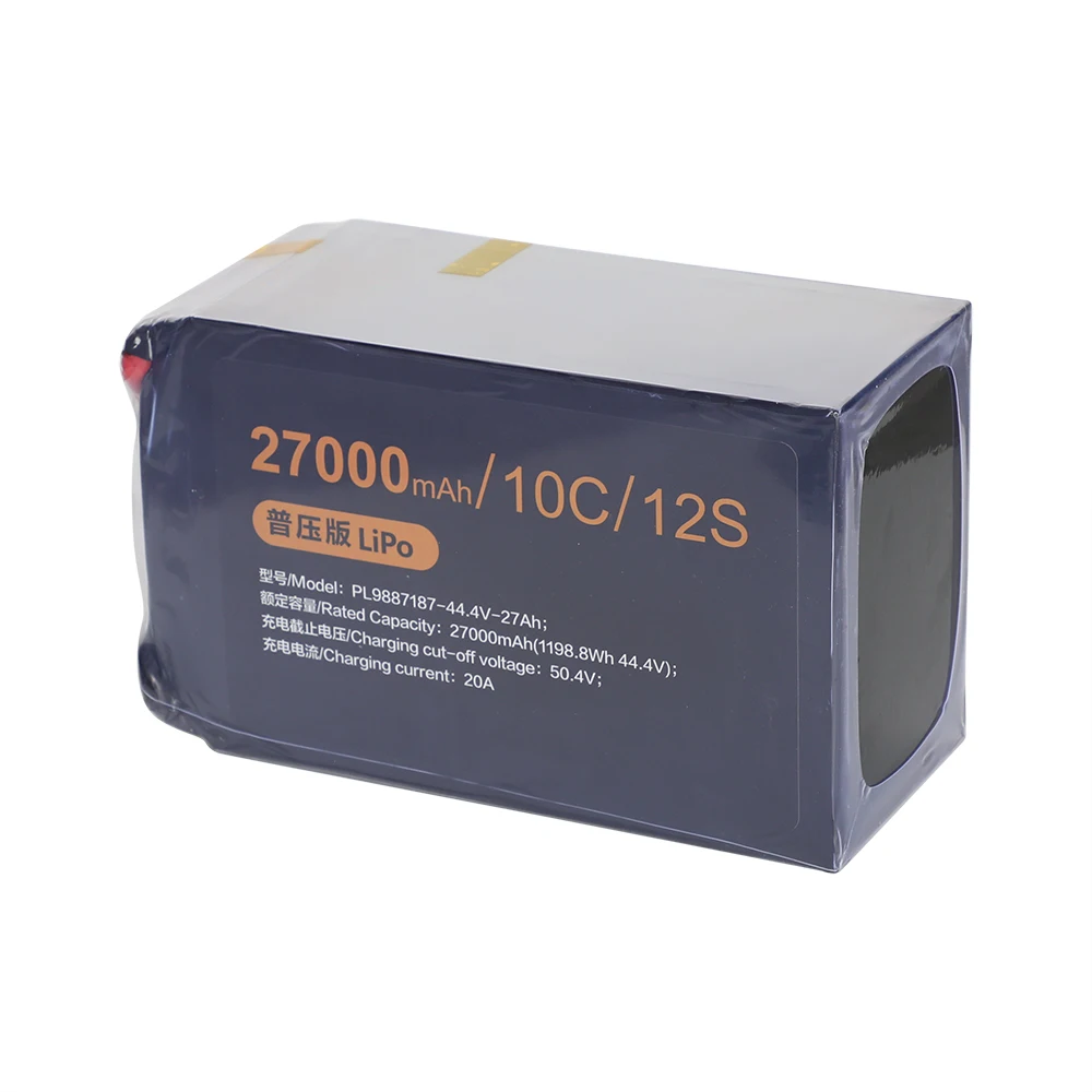 High Power Drone Battery 12s 44.4V 27Ah High-Rate Solid State Battery for Drones