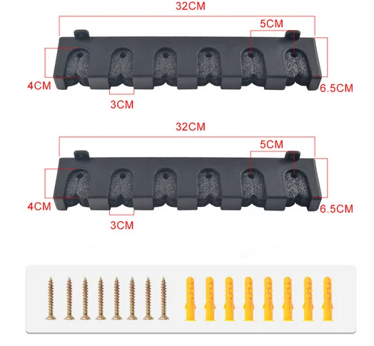 Multi-functional Household wall mounted fixed frame casting 6 rod rack rod Holder storage rack fishing rod display rack