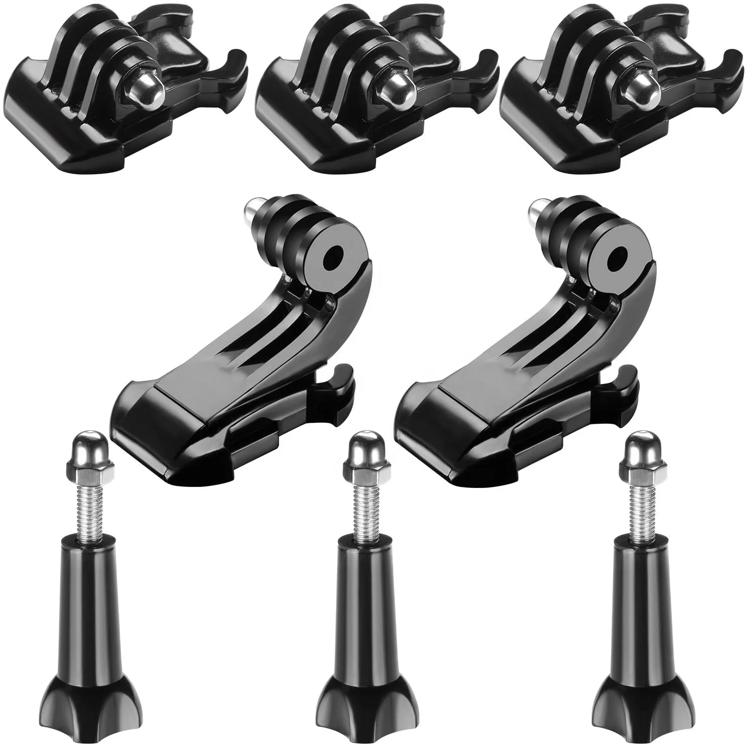 Camera Kit 8-in-1 J-Hook Buckle Clip Basic Mount Vertical Surface Quick Mounting Thumb Screw for Gopro 7 6 5 4 3 2 1