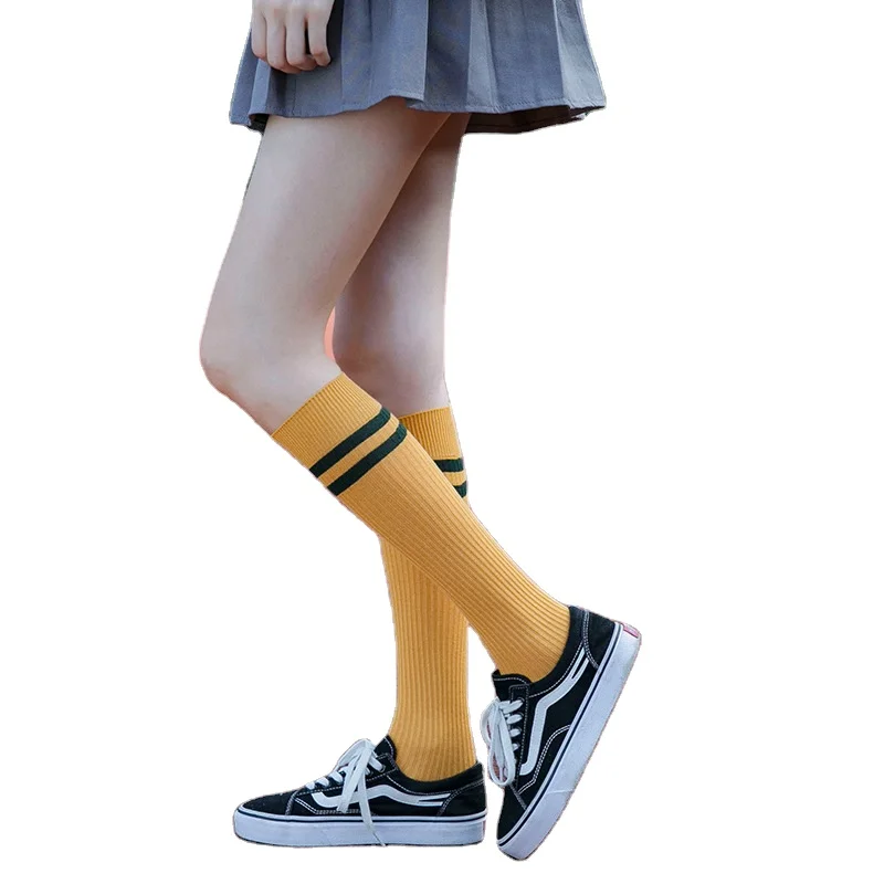Trendy Fashion High School Student Graduates Teen Girl Tube Socks Women Knee High Socks