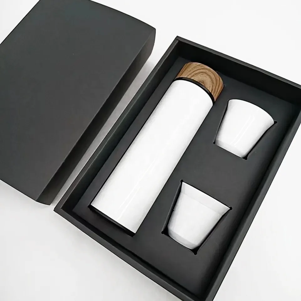 High Quality Business arabic coffee set Gift Cup Set Stainless Steel 400ml Vacuum Flask with Espresso Coffee mugs Gift Set