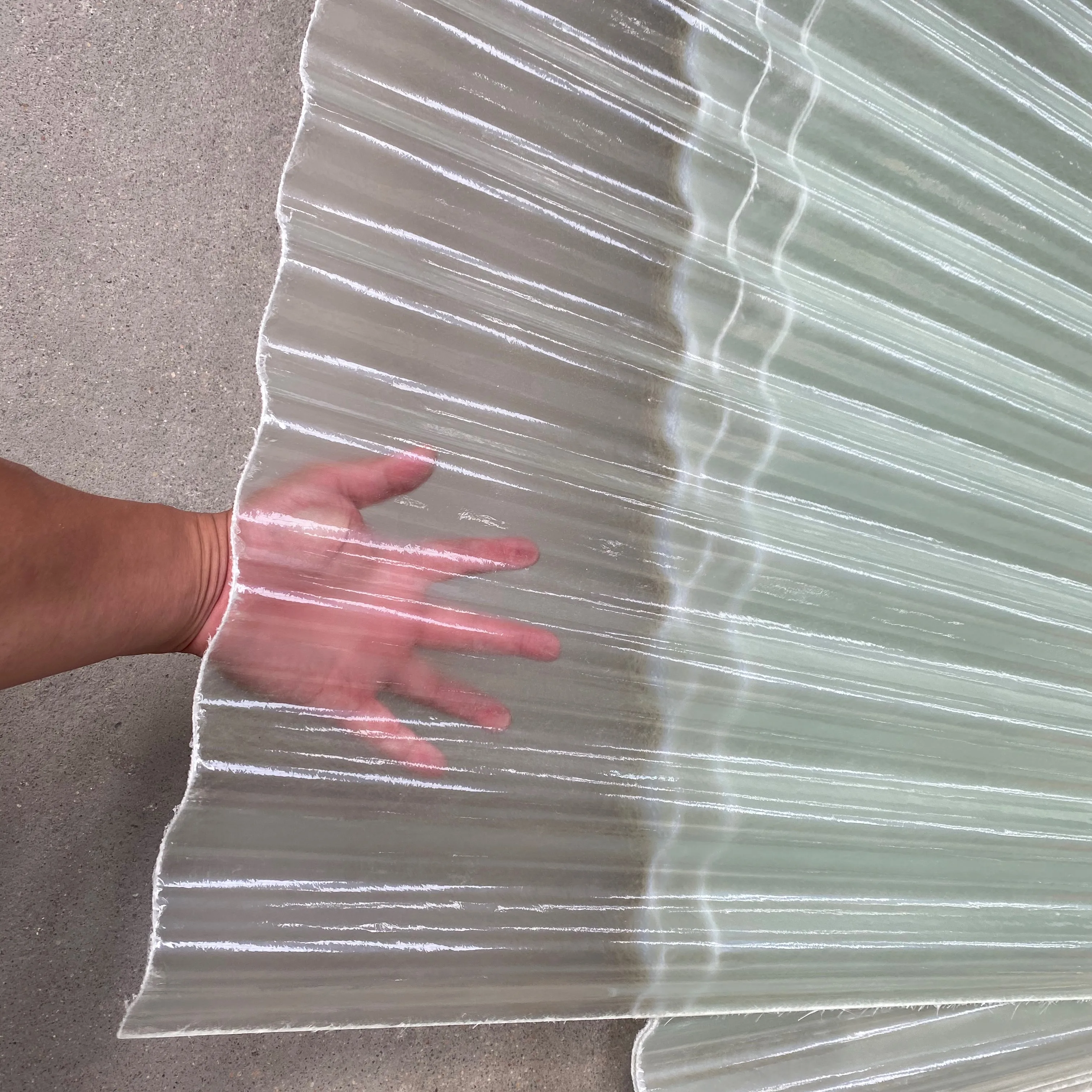 Wave FRP Corrugated Roof Sheet Fiberglass Transparent Panel GRP Tile Skylight Plastic Fiber glass Calamina Price For Greenhouse