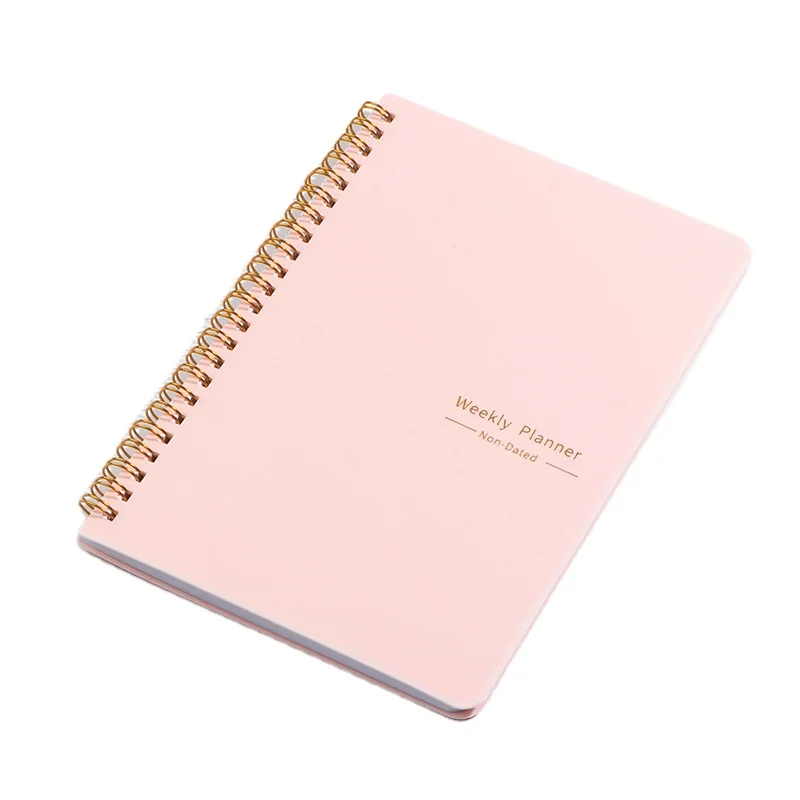 Оптовая продажа PP книжка с листьями английское расписание планер 52 еженедельные кружки книжные записные книжки